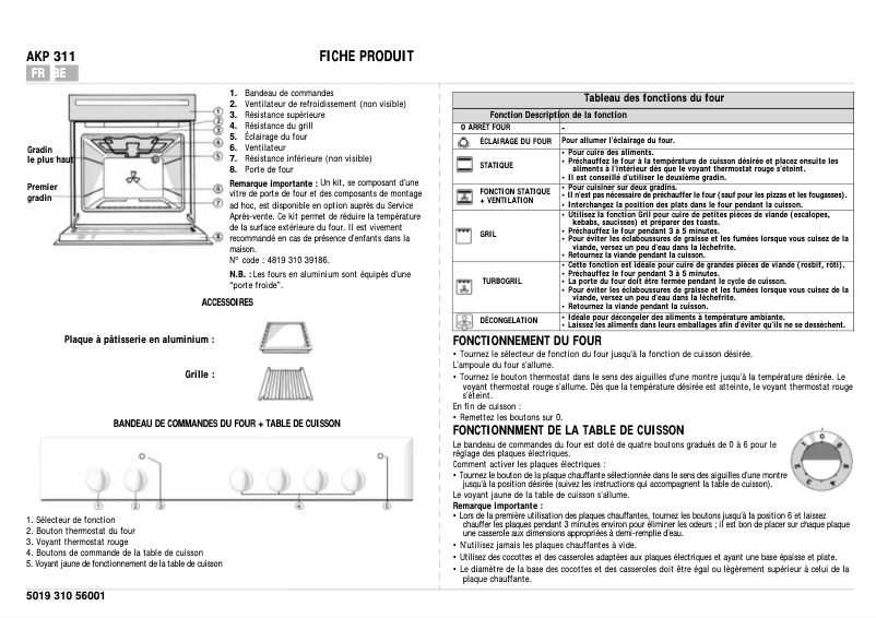 Imagen de la primera página del manual del dispositivo AKP 311 IX