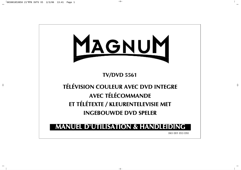 Page 1 de la notice Manuel utilisateur Magnum TV/DVD 5561