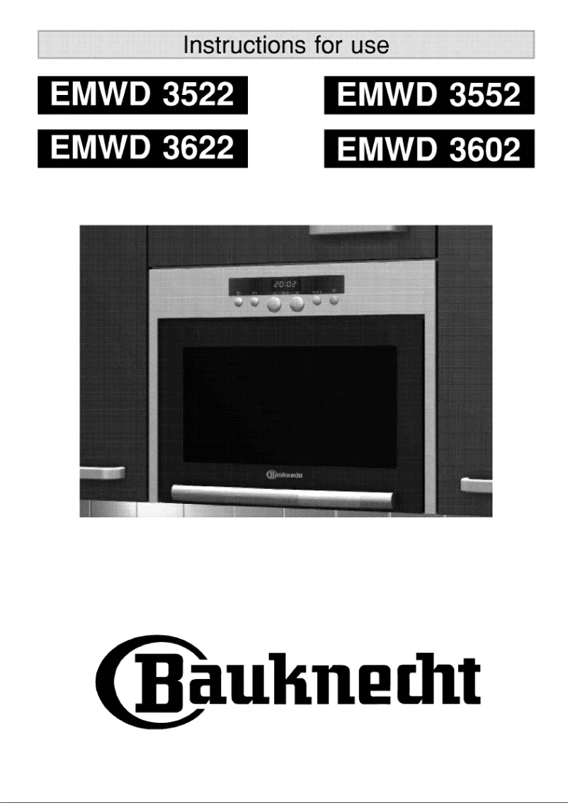 Page n°1 - Manuel utilisateur Bauknecht EMWD 3552