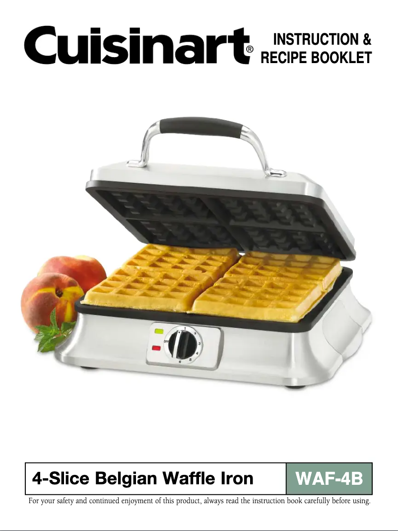 Page 1 de la notice Manuel utilisateur Cuisinart WAF-4B