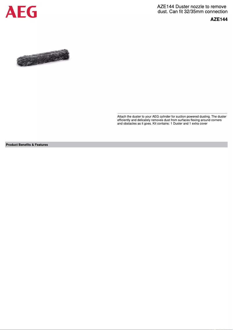 Imagen de la primera página del manual del dispositivo AZE144