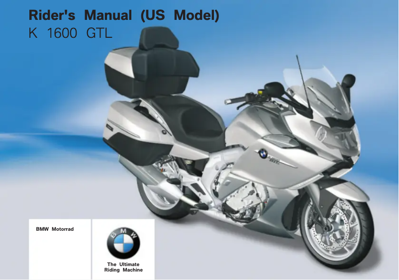 Page n°1 - Manuel utilisateur BMW K 1600 GTL (2012)
