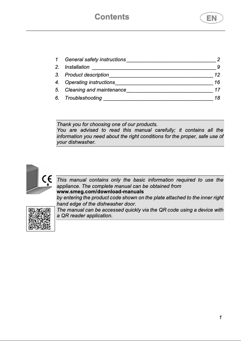 Page 1 de la notice Brochure Smeg STX32BLLC