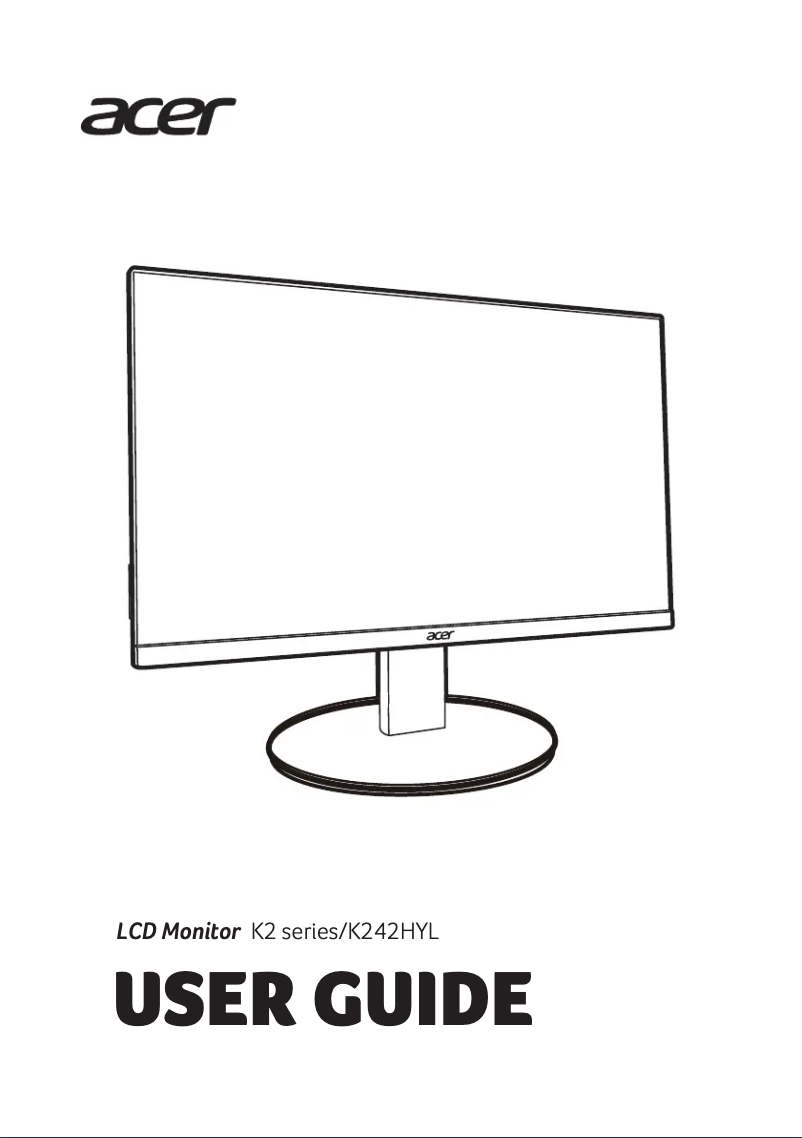 Page 1 de la notice Guide de démarrage rapide Acer K242HYLH