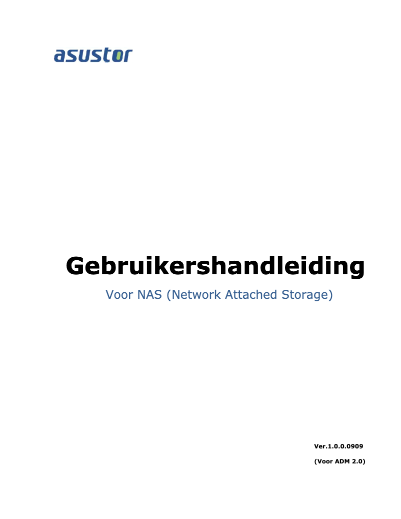 Page 1 of the manual User Manual Asustor AS-202T 6TB