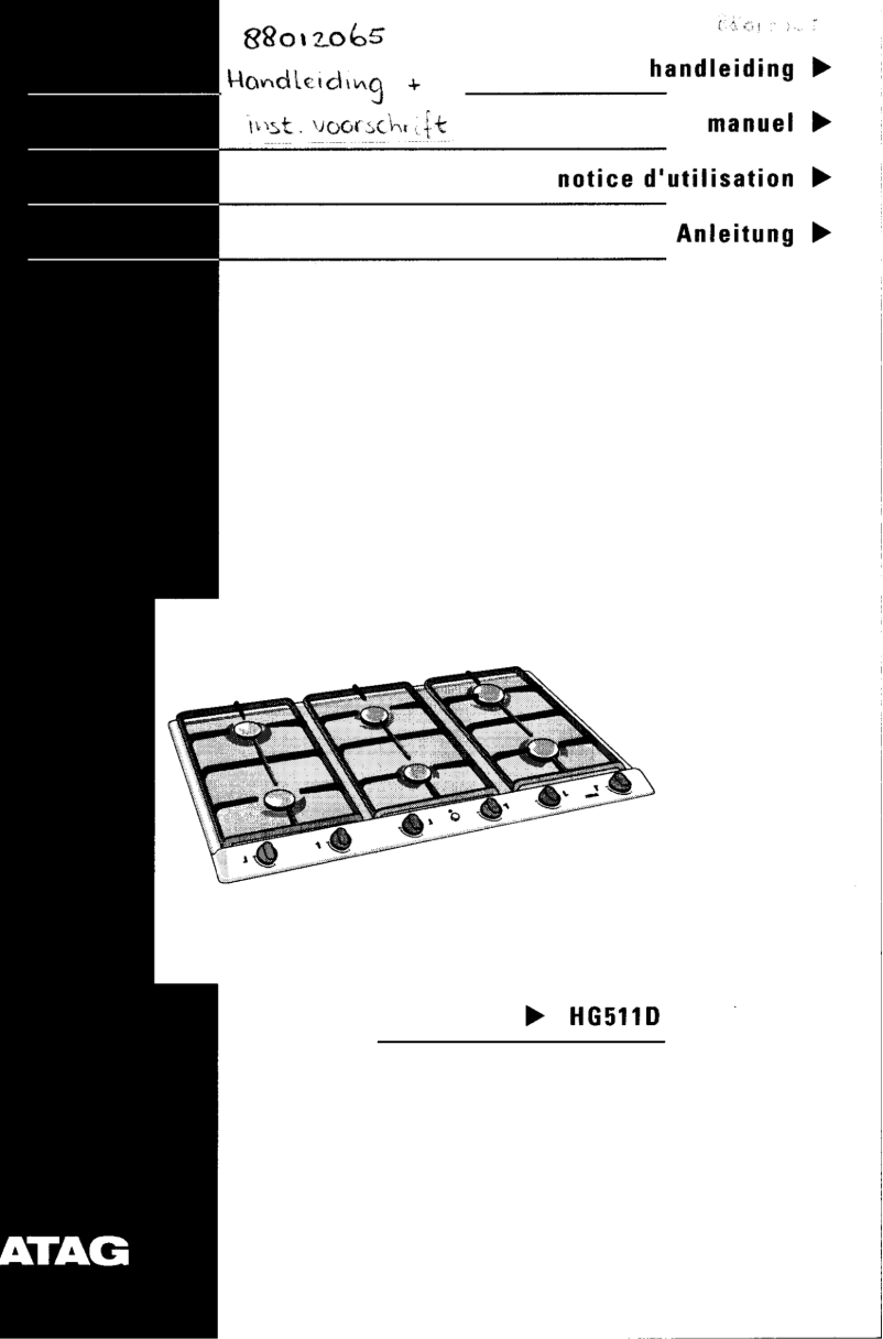 Page 1 de la notice Manuel utilisateur Atag HG511D