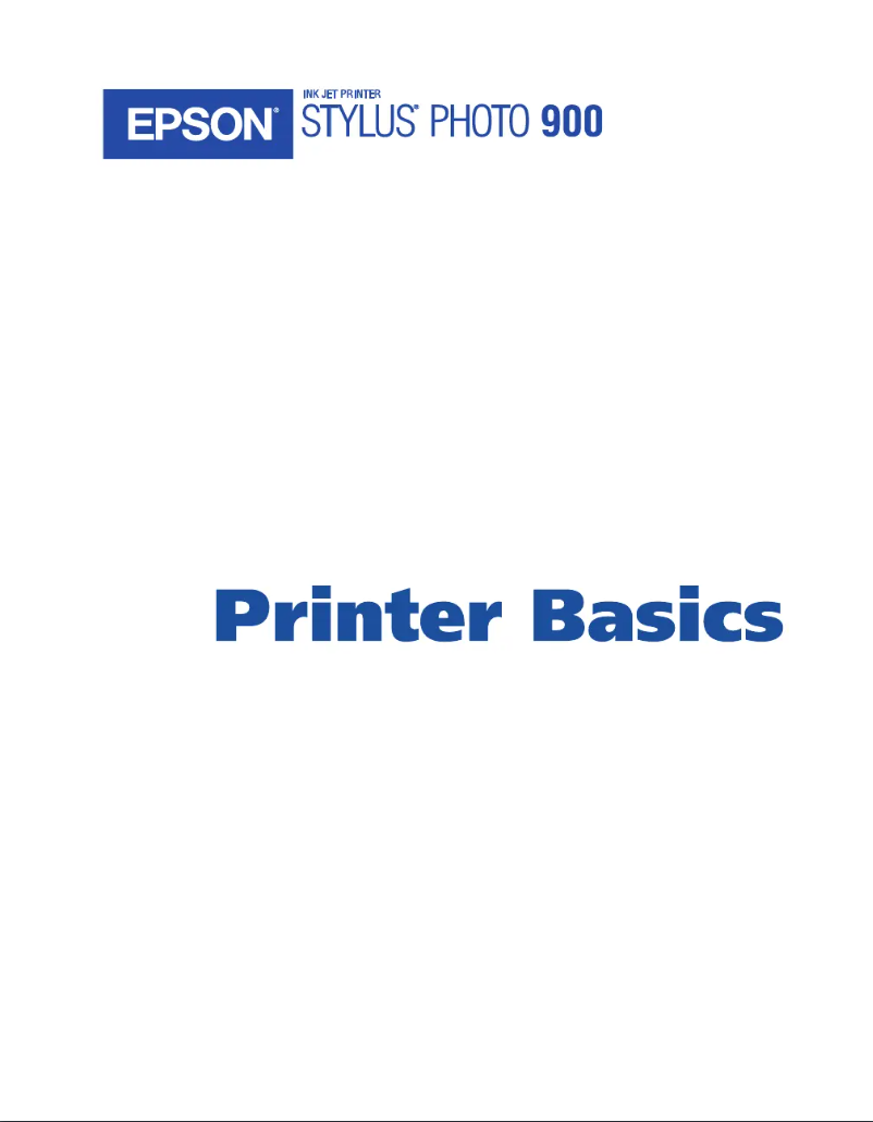 Page n°1 - Manuel utilisateur Epson Stylus Photo 900