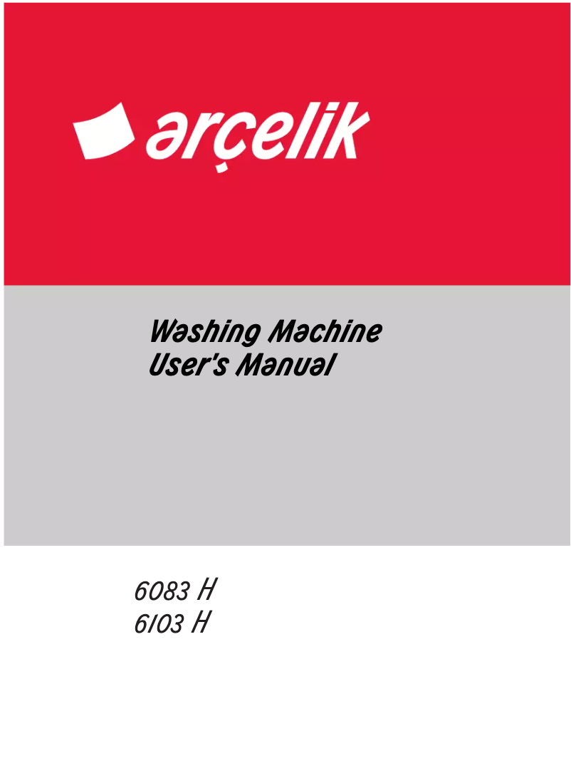 Page n°1 - Manuel utilisateur Arçelik 6103 H