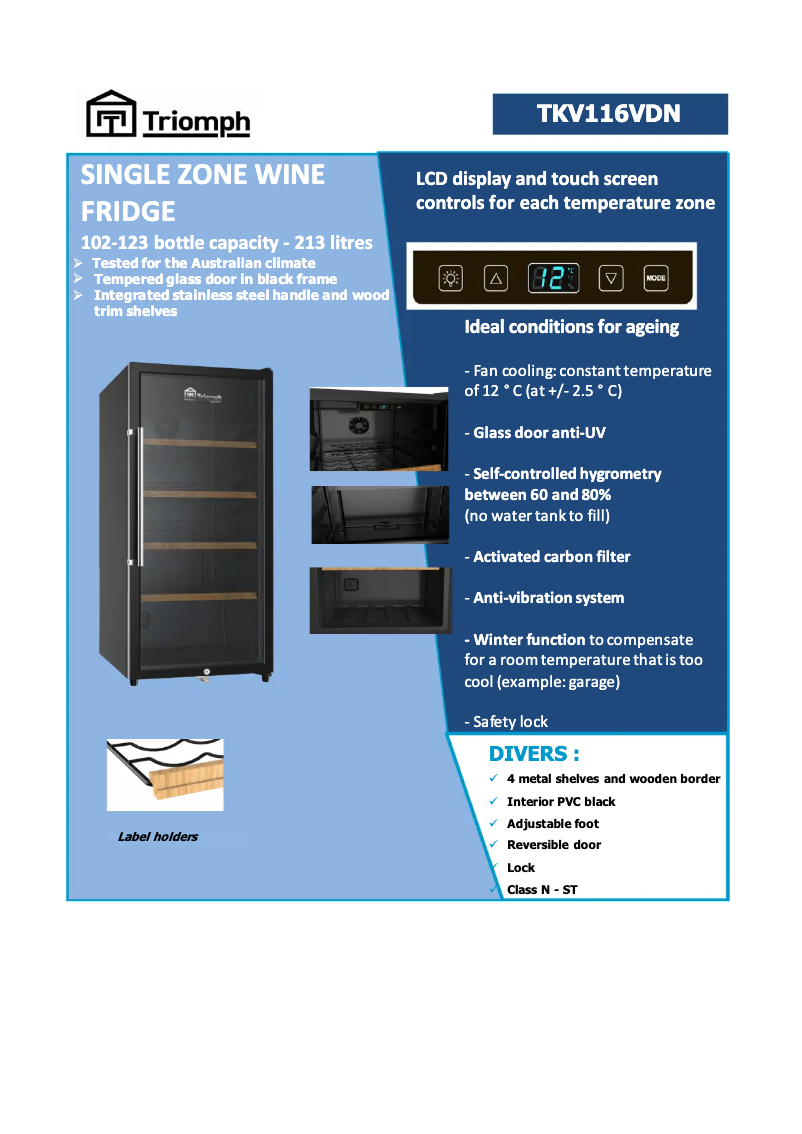 Imagen de la primera página del manual del dispositivo TKV116VDN