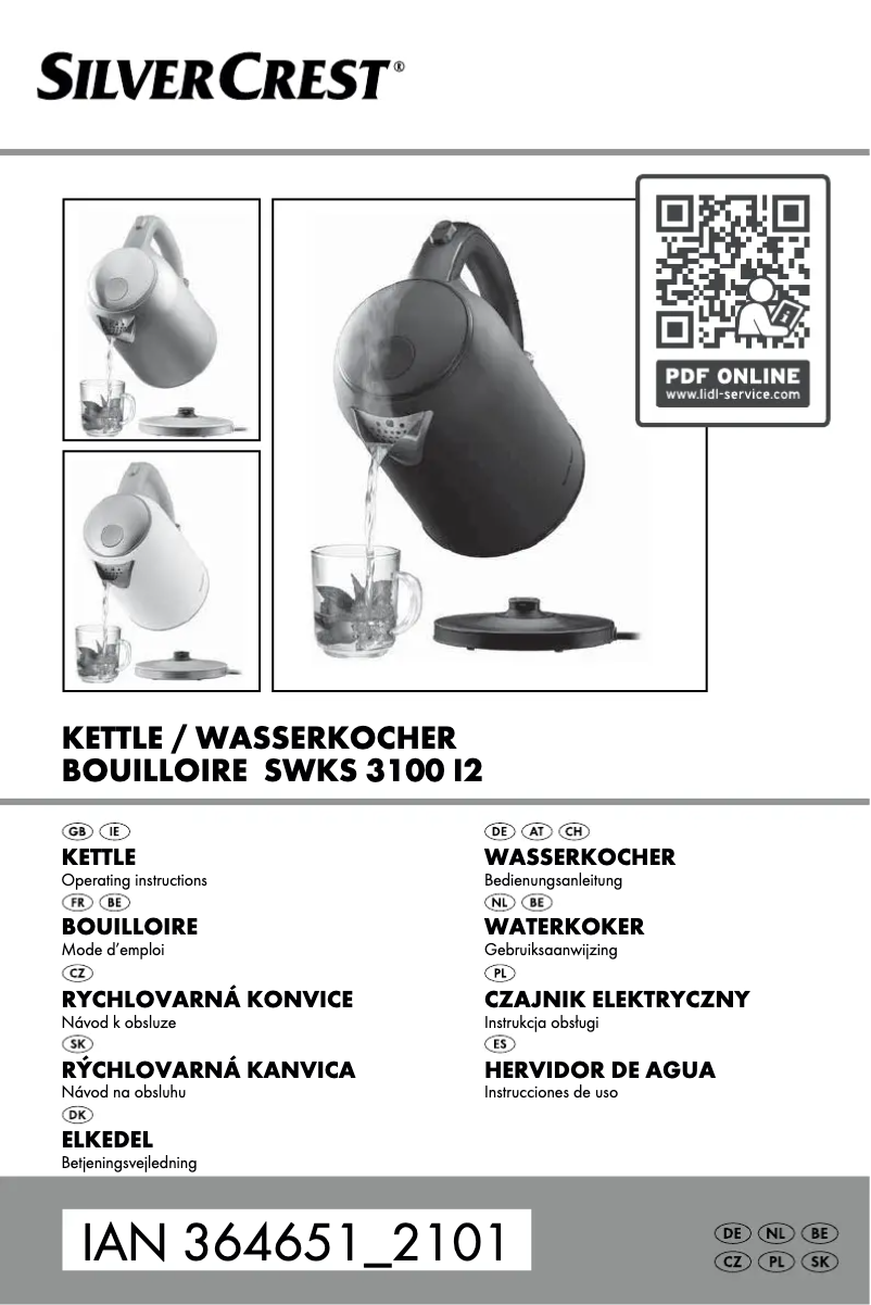 Page n°1 - Manuel utilisateur SilverCrest SWKS 2400 I1