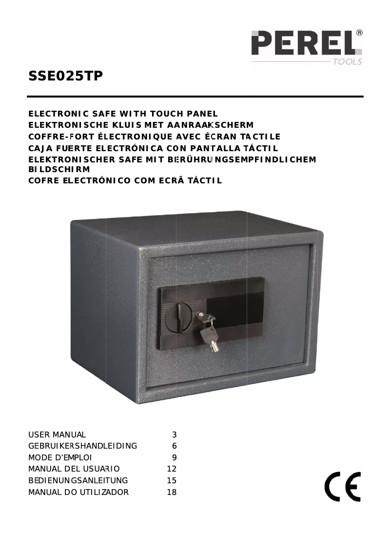 Page n°1 - Manuel utilisateur Perel SSE025TP