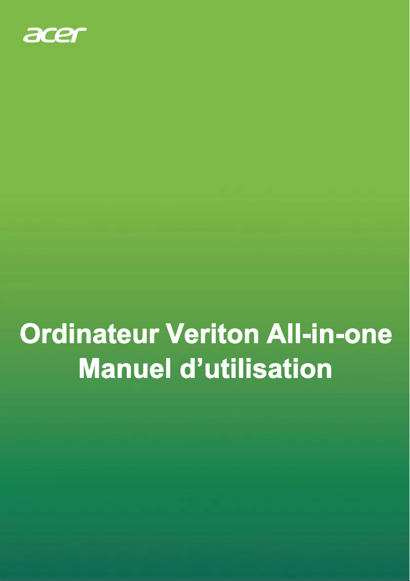 Image de la première page du manuel de l'appareil Veriton Z2592G
