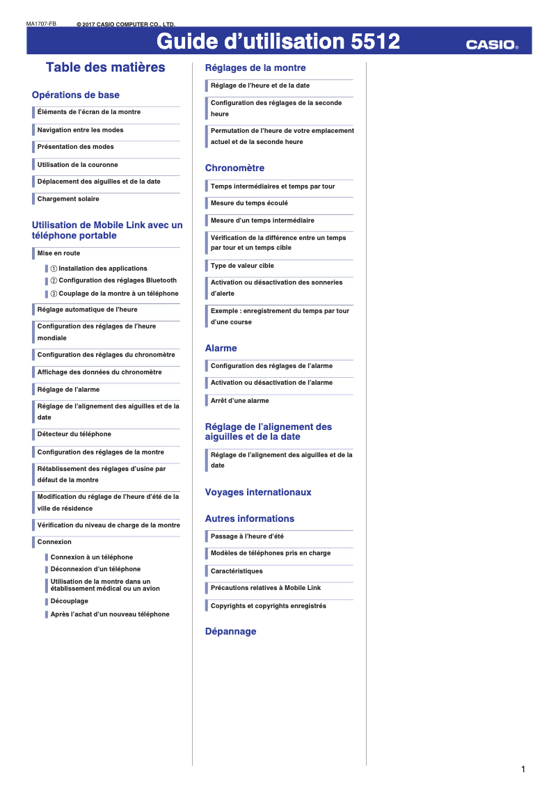 Image de la première page du manuel de l'appareil Edifice EQB-800