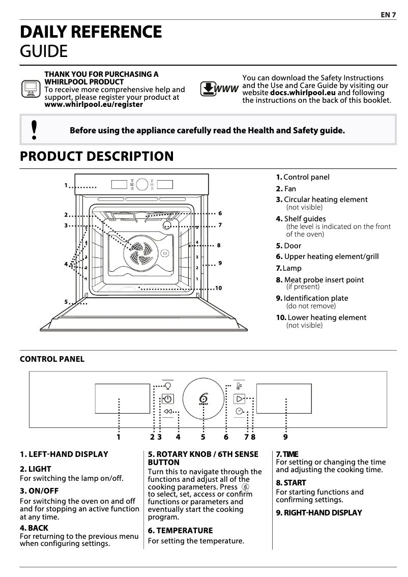 Page 1 de la notice Guide d'installation Whirlpool AKZM 8420 NB