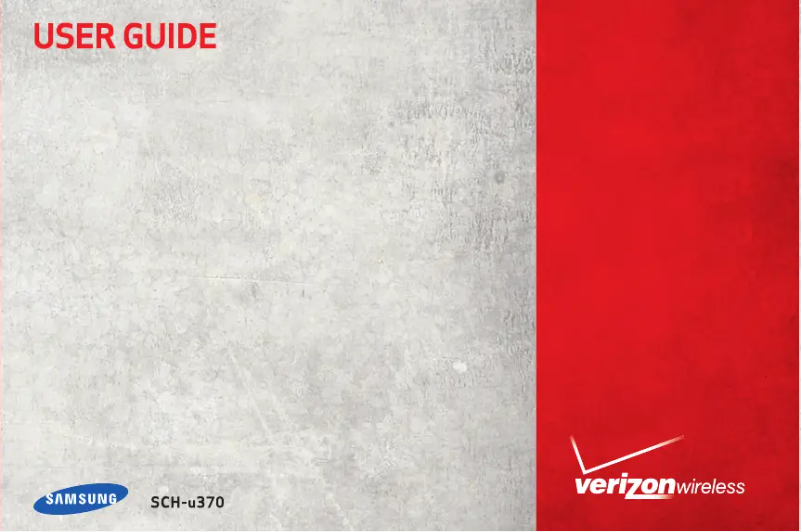 Page 1 de la notice Manuel utilisateur Samsung SCH-U370