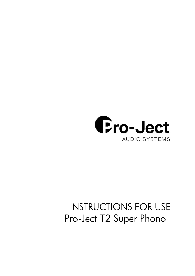 Page n°1 - Manuel utilisateur Pro-Ject T2 Super Phono
