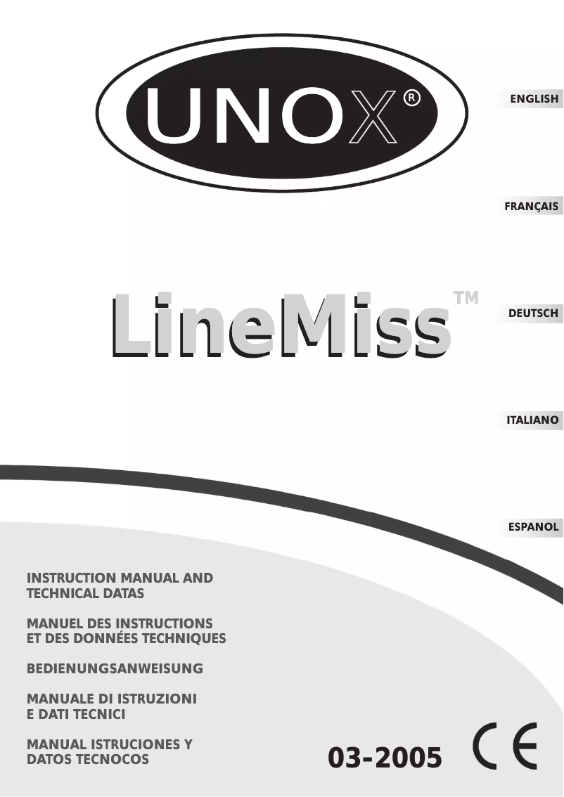 Page 1 de la notice Manuel utilisateur Unox LineMiss