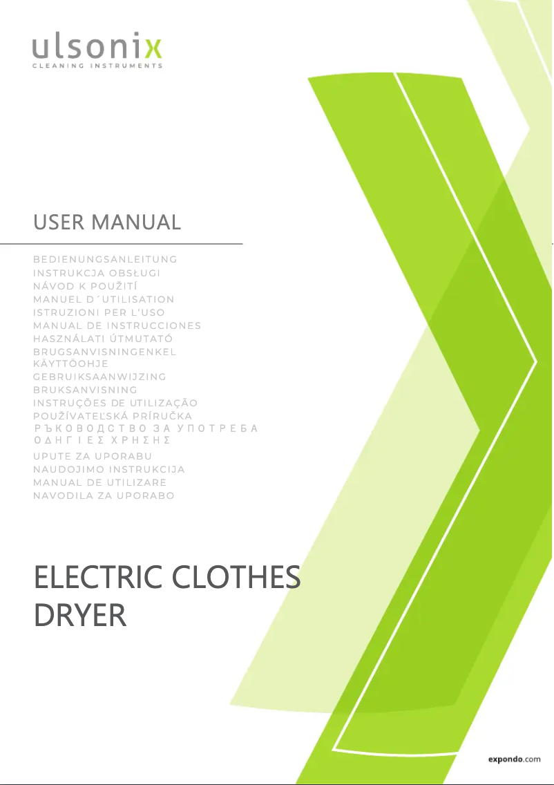 Page 1 de la notice Manuel utilisateur Ulsonix ULX-Dry 2H