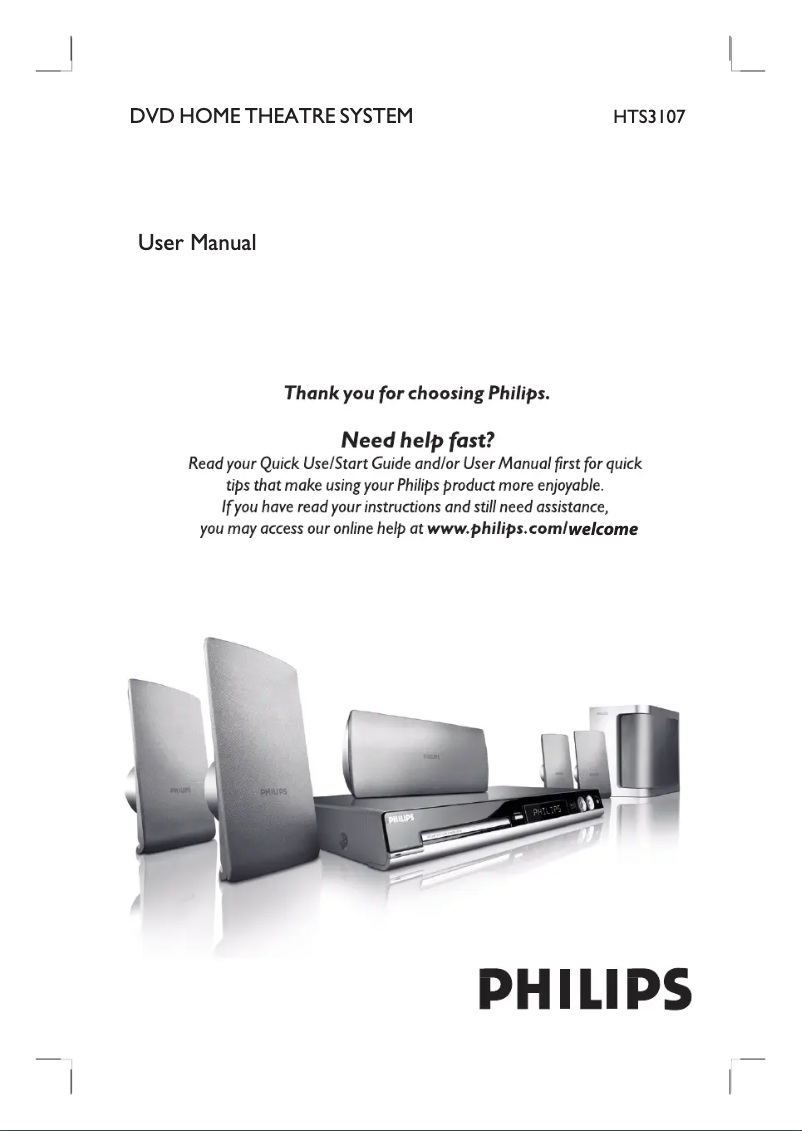 Imagen de la primera página del manual del dispositivo HTS3107