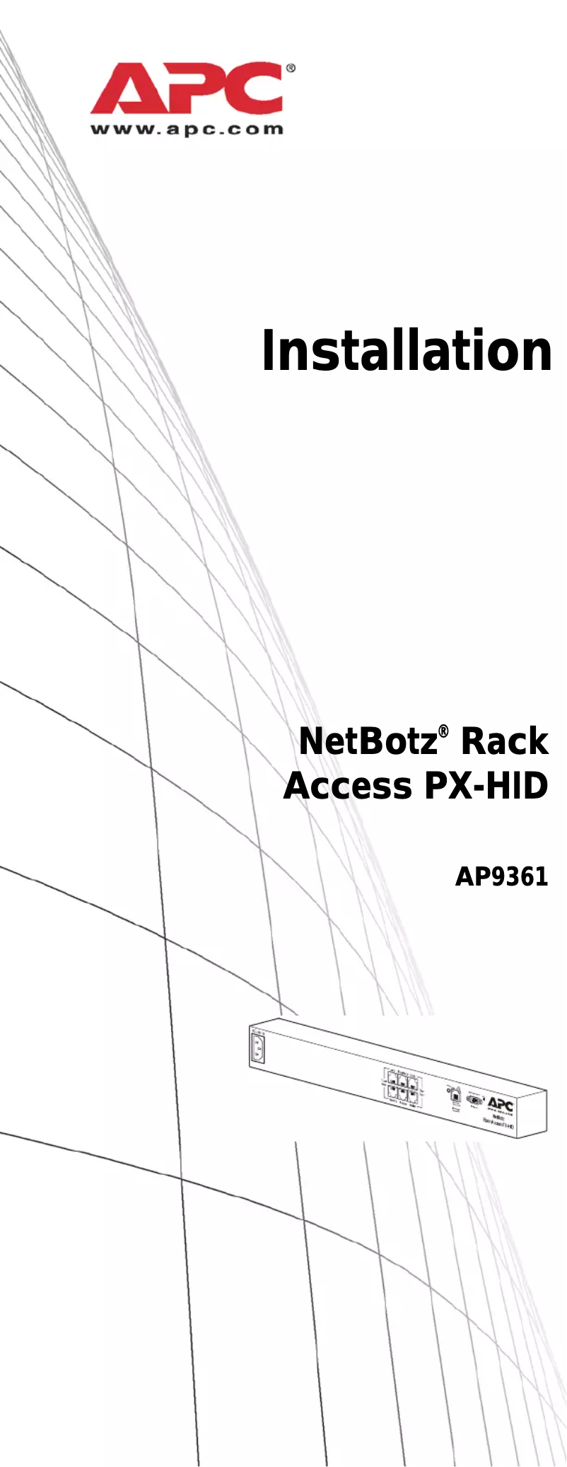 Image de la première page du manuel de l'appareil AP9361