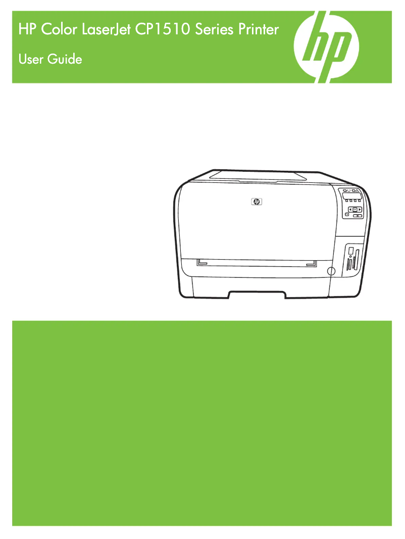 Image de la première page du manuel de l'appareil Color LaserJet CP1515N