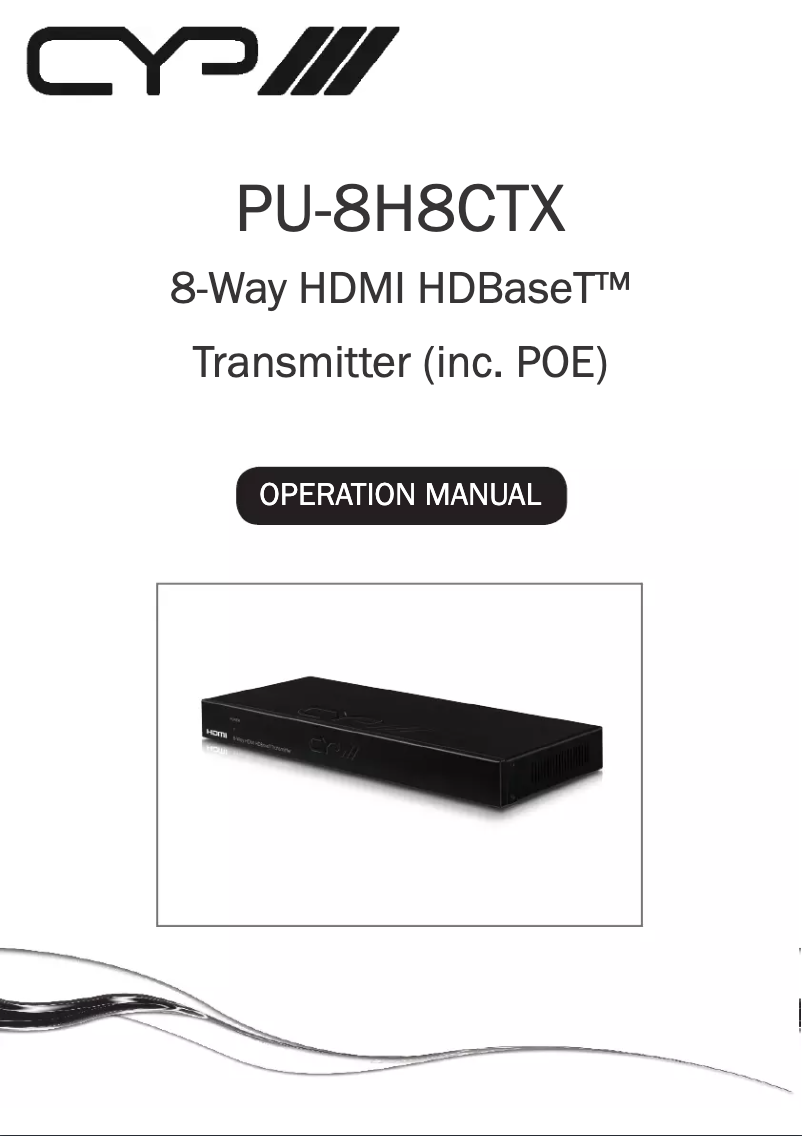 Image de la première page du manuel de l'appareil PU-8H8CTX