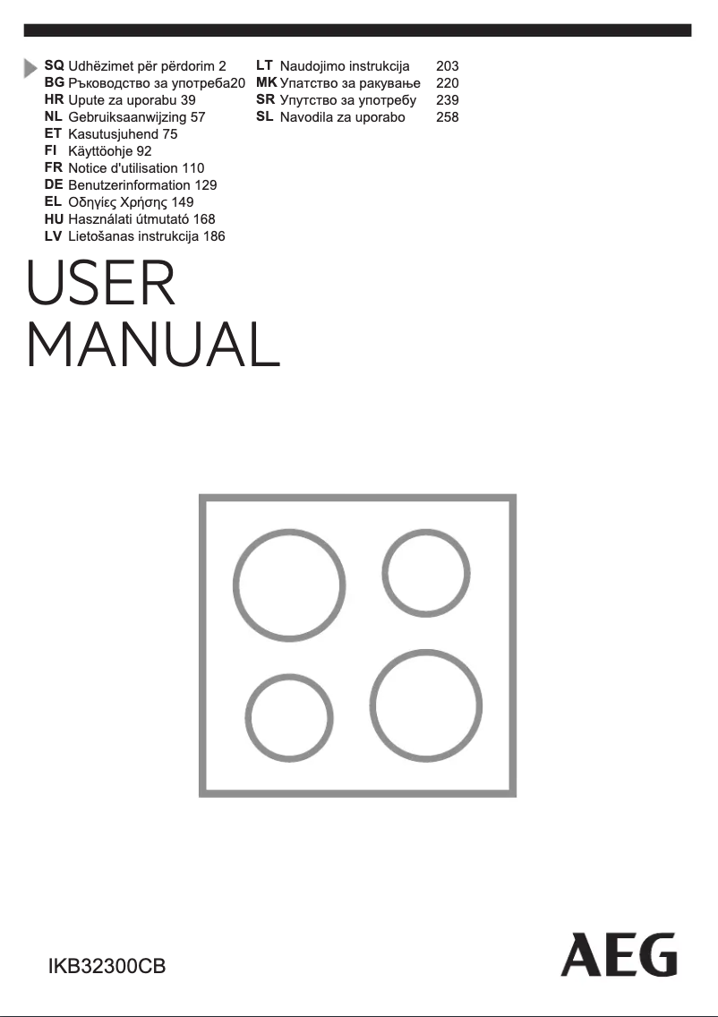 Image de la première page du manuel de l'appareil IKB32300CB