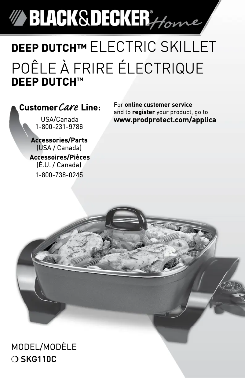 Page 1 de la notice Manuel utilisateur Black & Decker Deep Dutch SKG110C