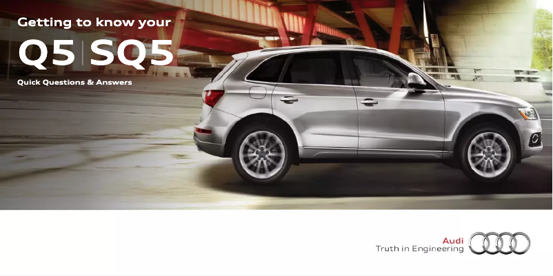 Page 1 de la notice Manuel utilisateur Audi SQ5 (2014)