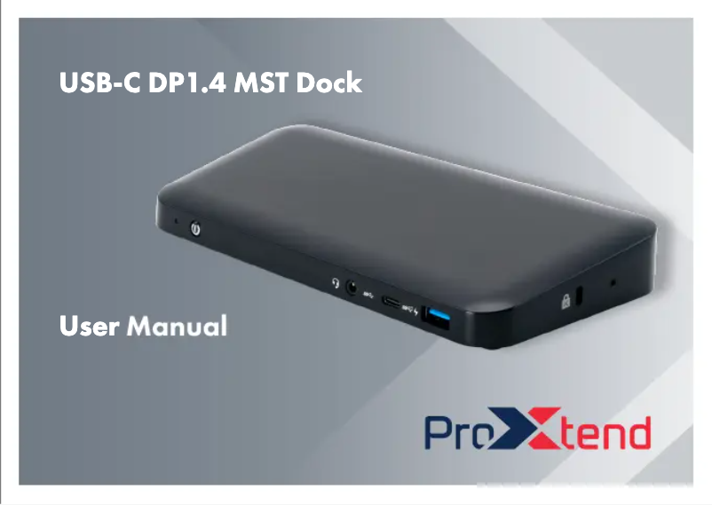 Page n°1 - Manuel utilisateur ProXtend DOCK2X4KUSBCMST