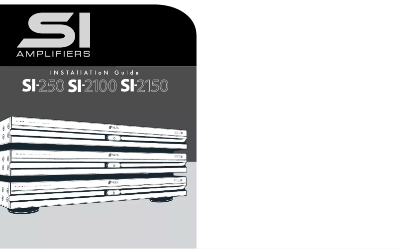 Page 1 de la notice Manuel utilisateur Niles SI-2150