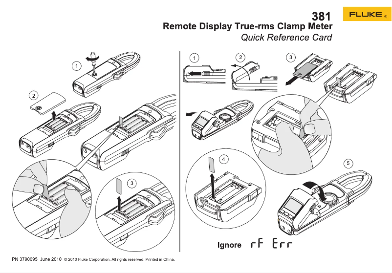 Page 1 de la notice Manuel utilisateur Fluke 381