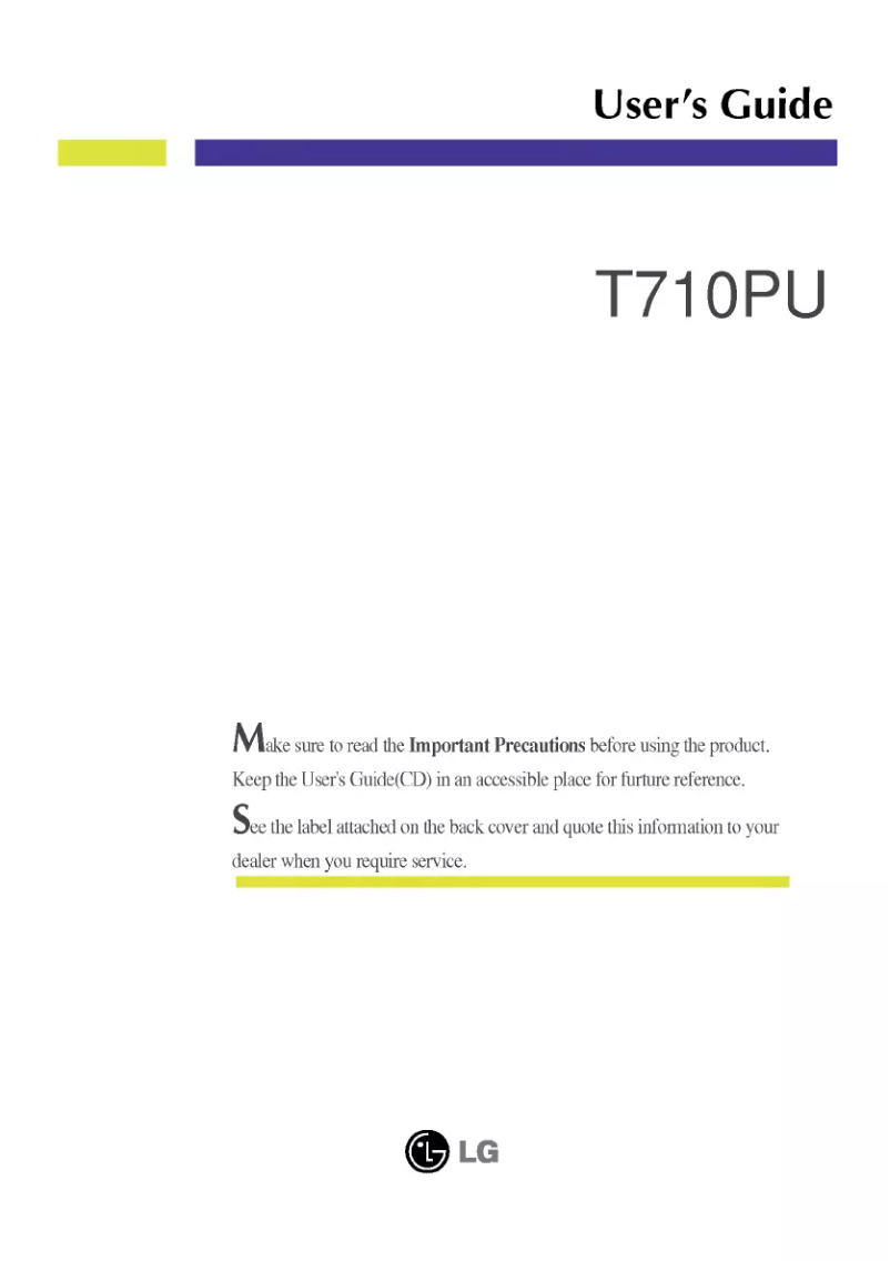 Página 1 del manual Manual de usuario LG T710PU