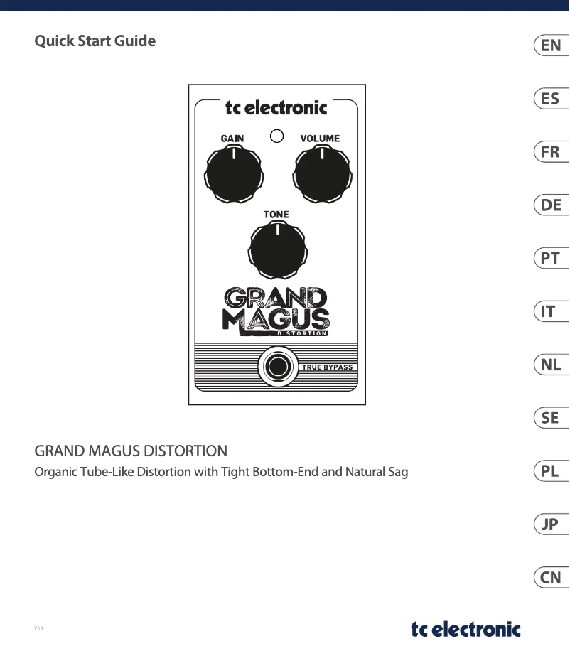 Image de la première page du manuel de l'appareil Grand Magus Distortion