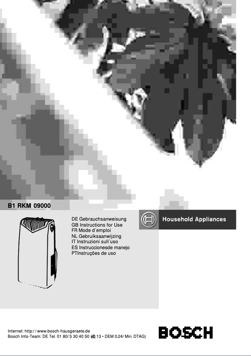 Page 1 de la notice Manuel utilisateur Bosch B1RKM09000