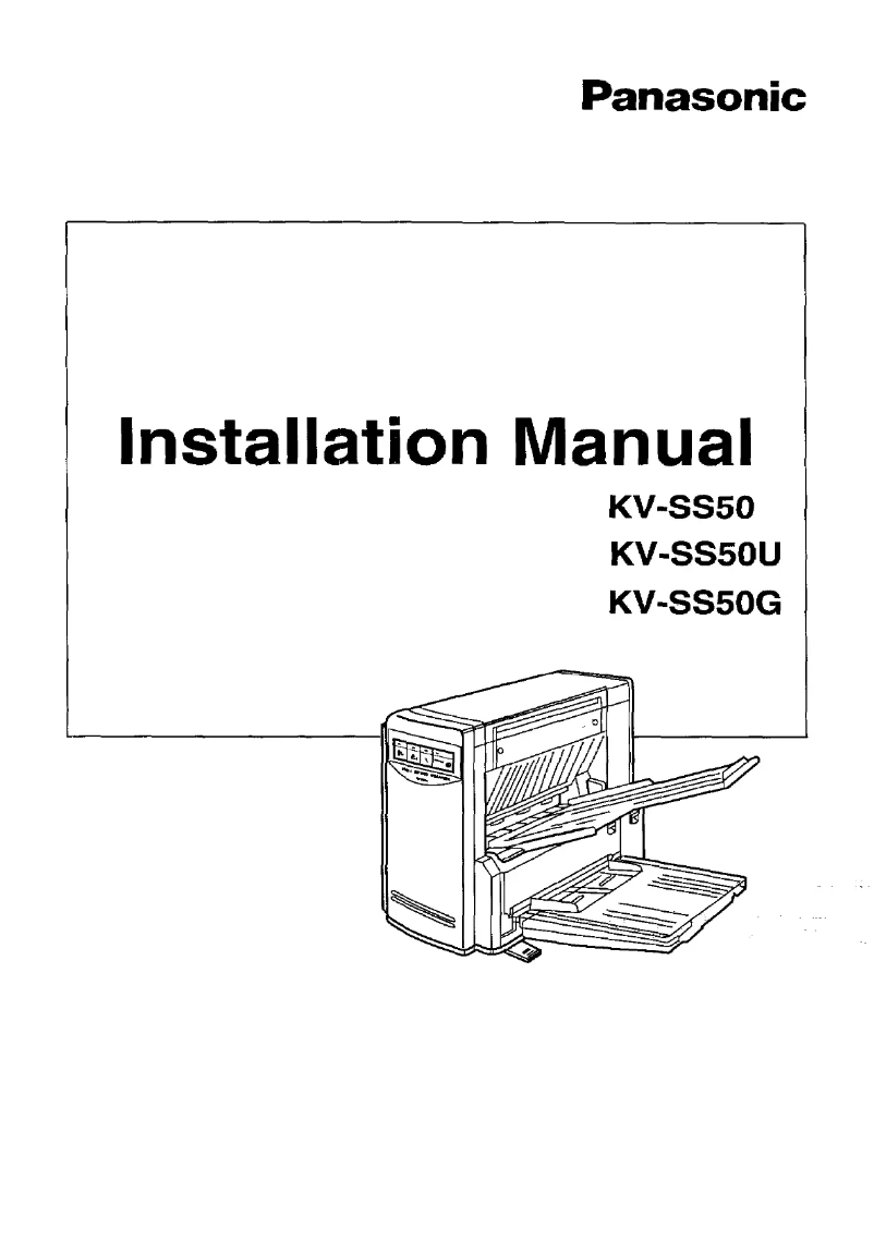 Image de la première page du manuel de l'appareil KV-S50U