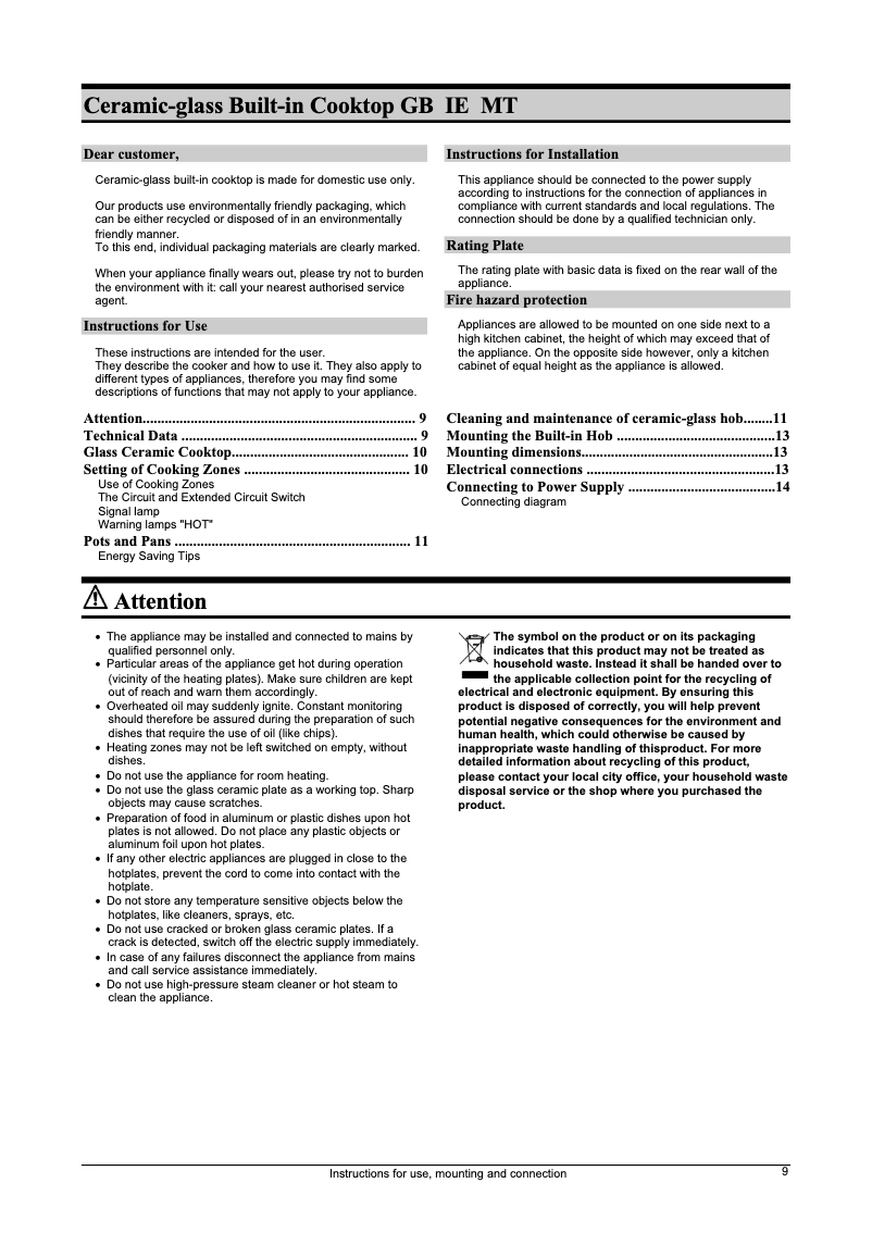 Image de la première page du manuel de l'appareil ECS 610 E