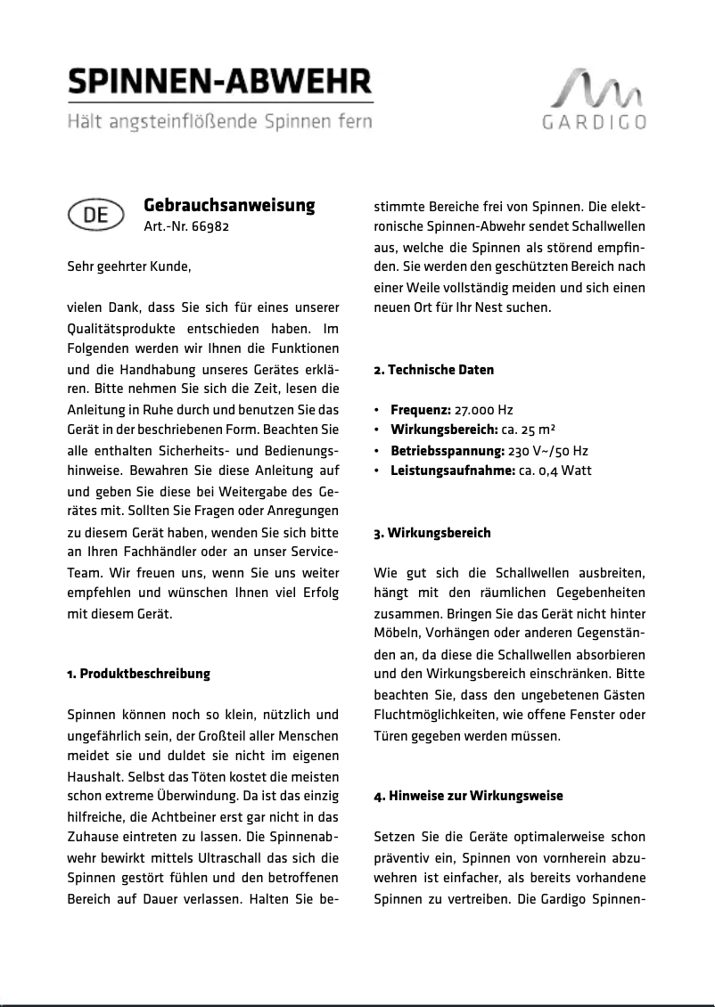 Image de la première page du manuel de l'appareil 66995