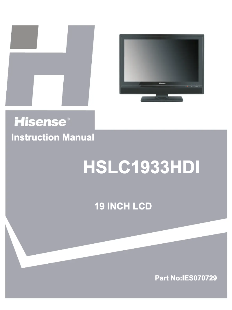Page n°1 - Manuel utilisateur Hisense HSLC1933HDI