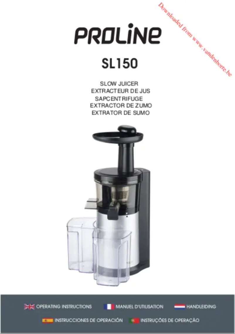 Image de la première page du manuel de l'appareil SL150