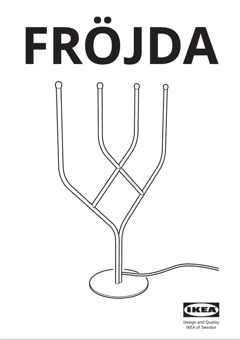 Image de la première page du manuel de l'appareil FRÖJDA 105.824.70