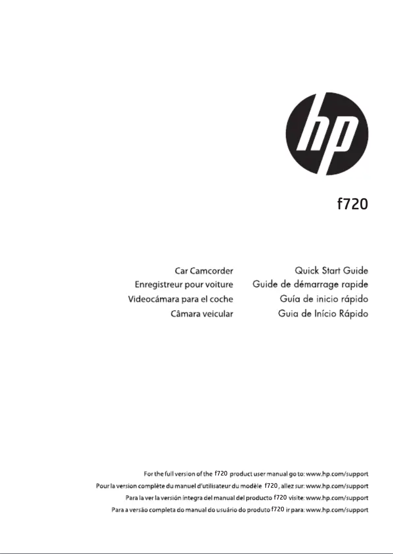 Page n°1 - Manuel utilisateur HP F720