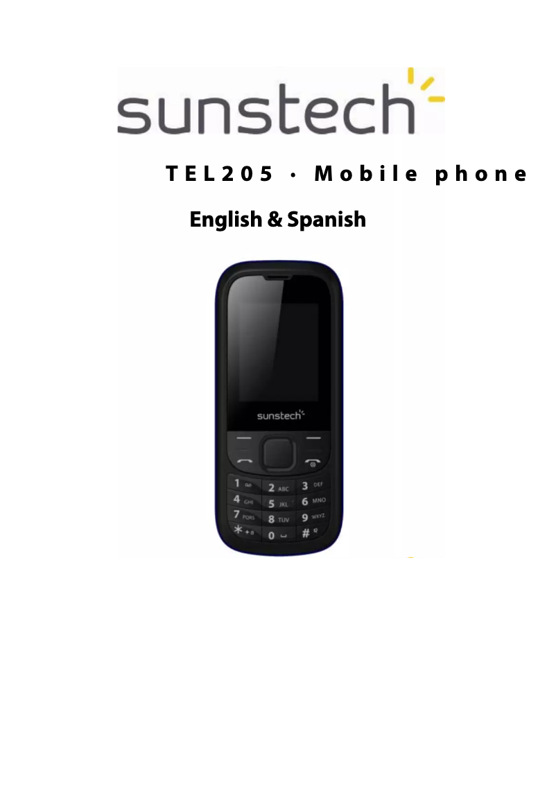 Page 1 de la notice Manuel utilisateur Sunstech TEL205