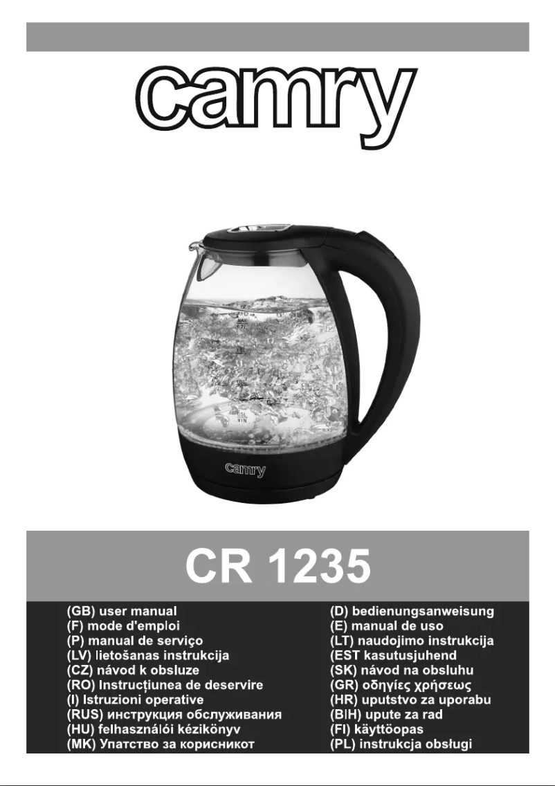 Page 1 de la notice Manuel utilisateur Camry CR 1235