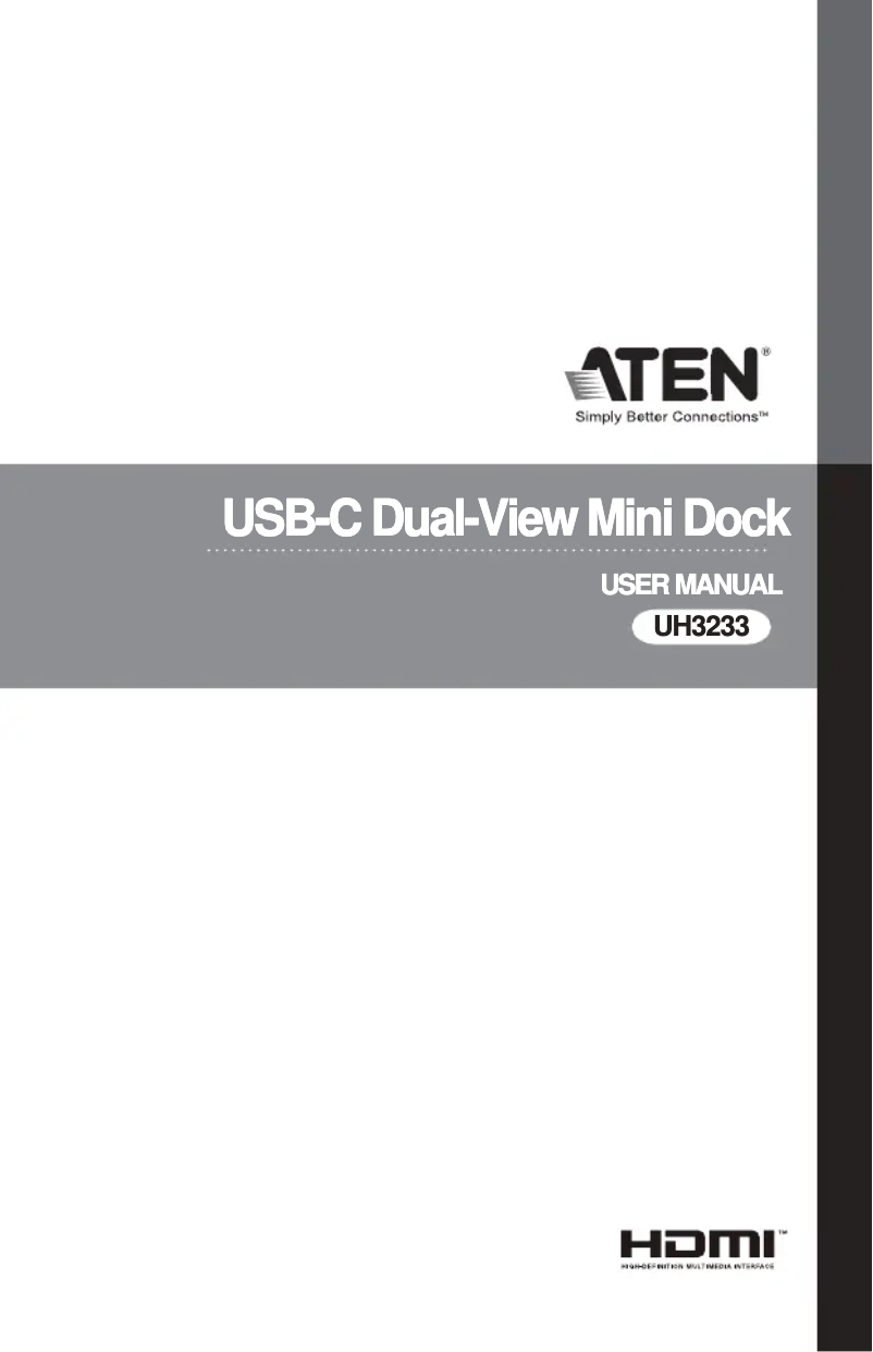 Page 1 of the manual User Manual ATen UH3233