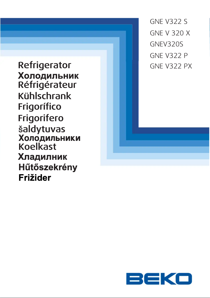 Page n°1 - Manuel utilisateur Beko GNE V322P