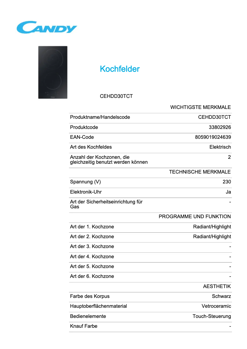 Image de la première page du manuel de l'appareil CEHDD30TCT