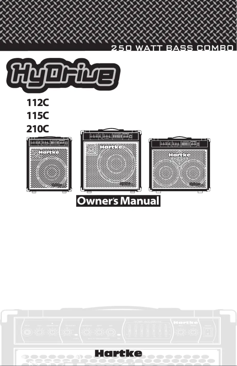 Page 1 de la notice Manuel utilisateur Hartke HyDrive 210c