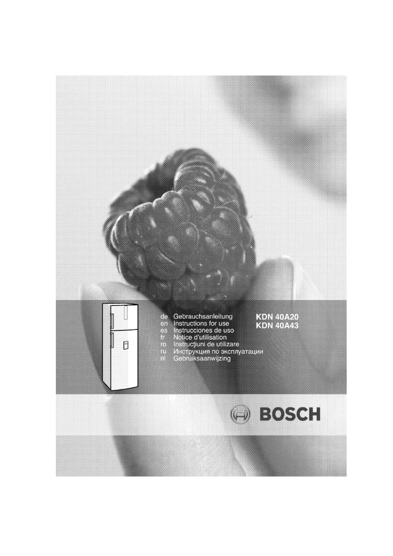Page n°1 - Manuel utilisateur Bosch KDN40A20