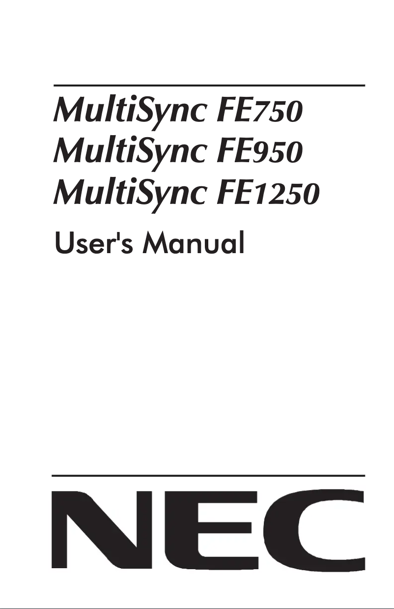 Página 1 del manual Manual de usuario NEC MultiSync FE950